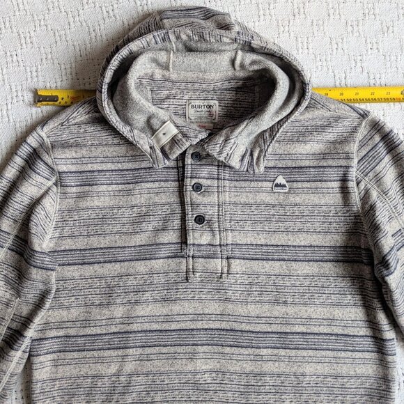 BURTON Hoodie Men's L Gray Pullover Kangaroo Pocket Snowboard - Picture 4 of 8